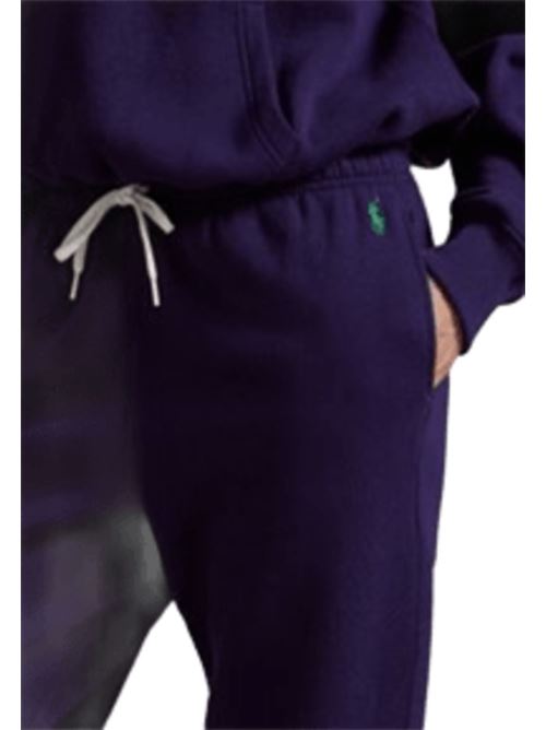 Pantaloni da donna in felpa di misto cotone, colore viola POLO RALPH LAUREN | 211971700008